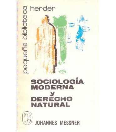 Sociología Moderna y Derecho Natural