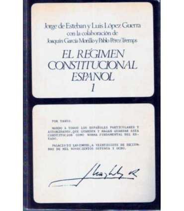 El Régimen Constitucional español, 1