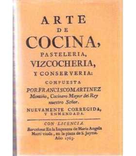 Arte de Cocina, pastelería, vizcochería y conserve