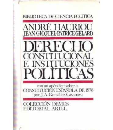 Derecho Constitucional e Instituciones Políticas