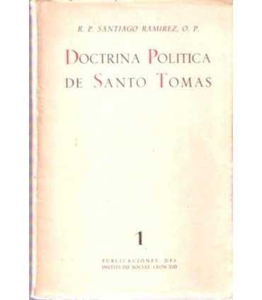Doctrina política de Santo Tomás. Tomo I