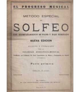Método especial de solfeo con acompañamiento de pi