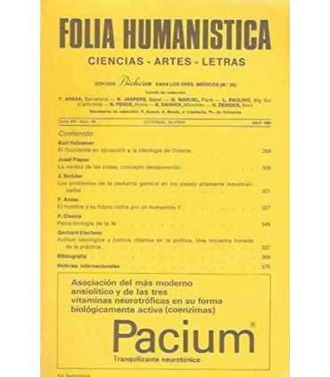 Folia Humanística. Tomo VII, Nº 76, Abril