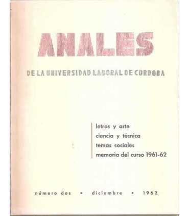 Anales de la Universidad Laboral de Córdoba número 2.