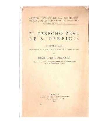 El Derecho Real de Superficie. Conferencias