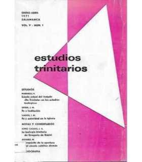Estudios trinitarios. Volumen V. Número 1. Enero abril