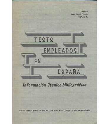 Tests empleados en España: información técnico bibliográfica