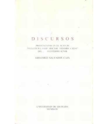 Discursos pronunciados acto de investidura de doctor Honoris Causa D. Gregorio Salvador Caja