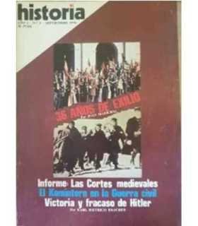 Historia 16. Año I. Número 5. 36 años de exilio. Las Cortes Medievales. Komitern en la Guerra Civil.