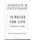 12 Rules for life: An antidote to chaos