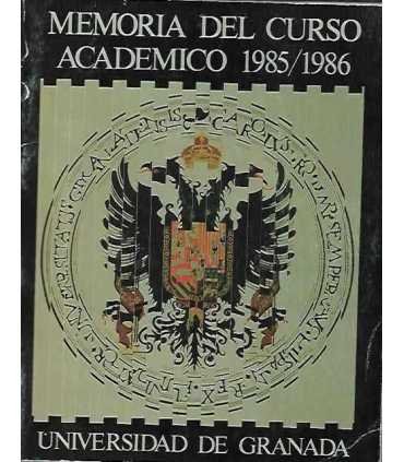 Memoria del curso académico 1985/1986
